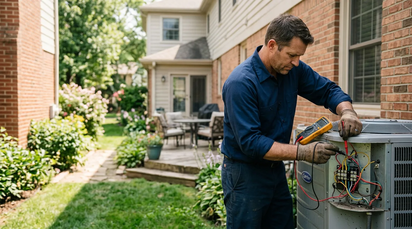 HVAC technician working near Trevett, ME
